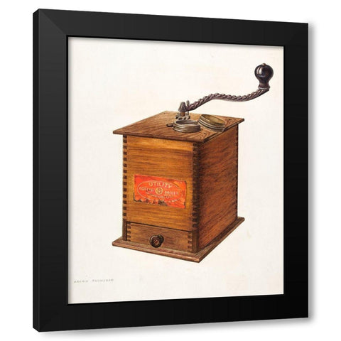 Coffee Grinder 1940 Black Modern Wood Framed Art Print by Thompson, Archie