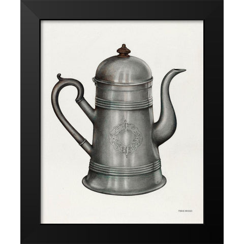 Coffee Pot 1935 Black Modern Wood Framed Art Print by Mcentee, Frank