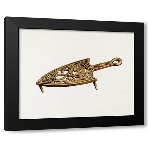 Flat Iron Stand 1939 Black Modern Wood Framed Art Print by Brinton, Amos C.