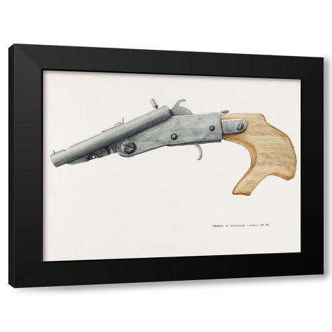 Gun 1935 Black Modern Wood Framed Art Print with Double Matting by Claflin, Majel G.