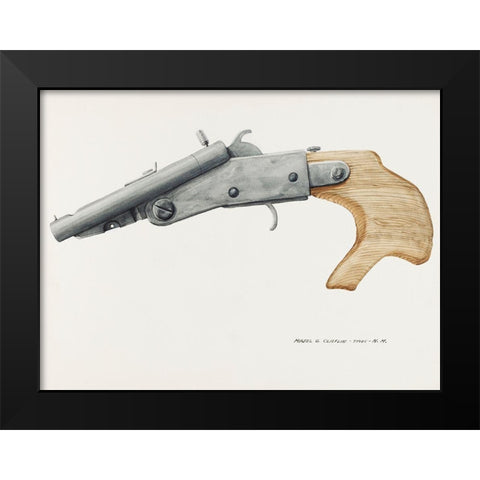 Gun 1935 Black Modern Wood Framed Art Print by Claflin, Majel G.