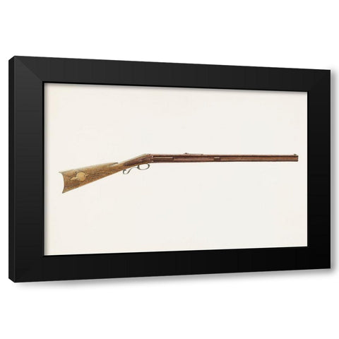 Gun 1938 Black Modern Wood Framed Art Print by Faigin, Samuel