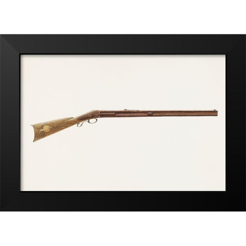 Gun 1938 Black Modern Wood Framed Art Print by Faigin, Samuel