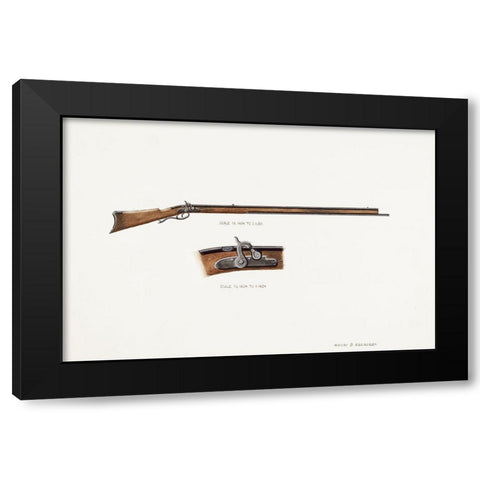 Gun 1936 Black Modern Wood Framed Art Print with Double Matting by Aberdeen, Harry G.