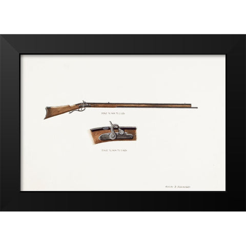Gun 1936 Black Modern Wood Framed Art Print by Aberdeen, Harry G.