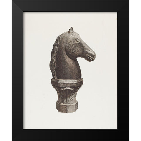 Hitching Post 1935 Black Modern Wood Framed Art Print by Riccitelli, Michael
