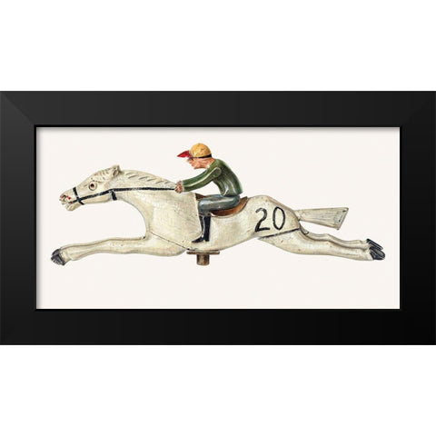 Horse and Jockey 1939 Black Modern Wood Framed Art Print by Pimentel, Palmyra