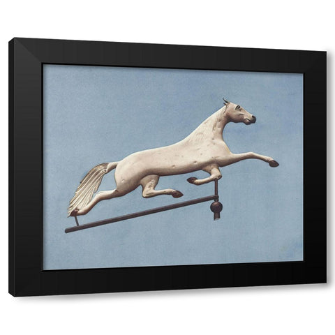 Horse Weather Vane Black Modern Wood Framed Art Print with Double Matting by Murphy, Henry