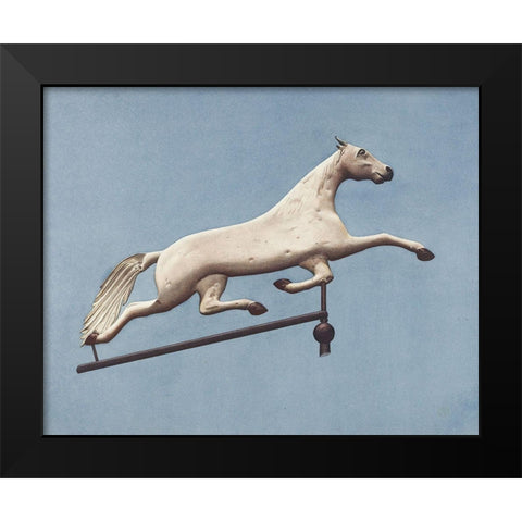 Horse Weather Vane Black Modern Wood Framed Art Print by Murphy, Henry