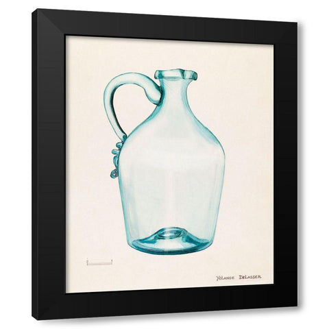 Jug 1936 Black Modern Wood Framed Art Print by Delasser, Yolande