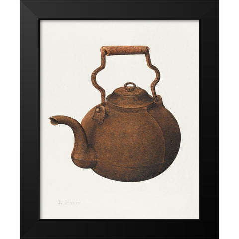 Kettle 1935 Black Modern Wood Framed Art Print by Glover, Joseph