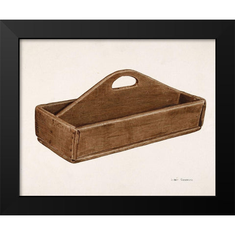 Knife Box 1940 Black Modern Wood Framed Art Print by Griffith, LeRoy