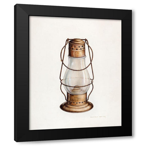 Lantern 1939 Black Modern Wood Framed Art Print by Ford, Samuel W.