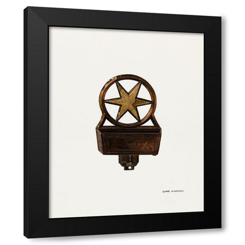 Match Holder 1939 Black Modern Wood Framed Art Print with Double Matting by Makrenos, Chris