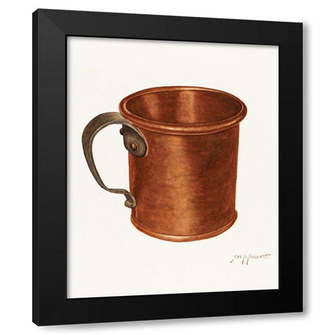 Mug 1941 Black Modern Wood Framed Art Print with Double Matting by Roberts, Sydney