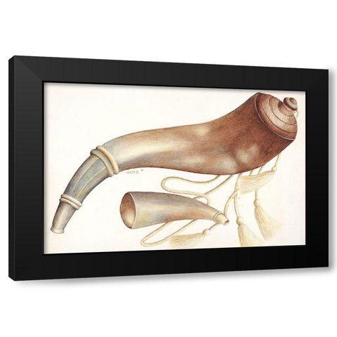 Powder Horn 1937 Black Modern Wood Framed Art Print by Stottlemeyer, Margaret