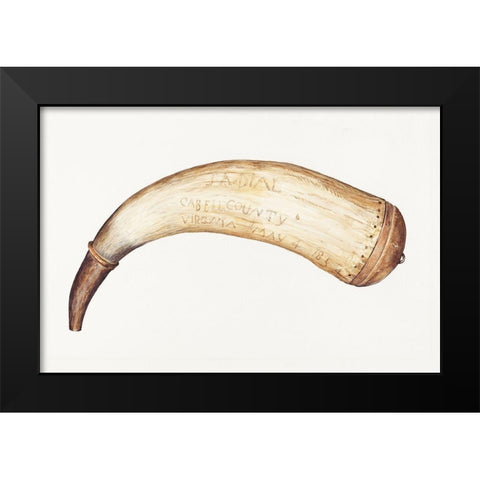 Powder Horn 1938 Black Modern Wood Framed Art Print by Rosenbaum Howell