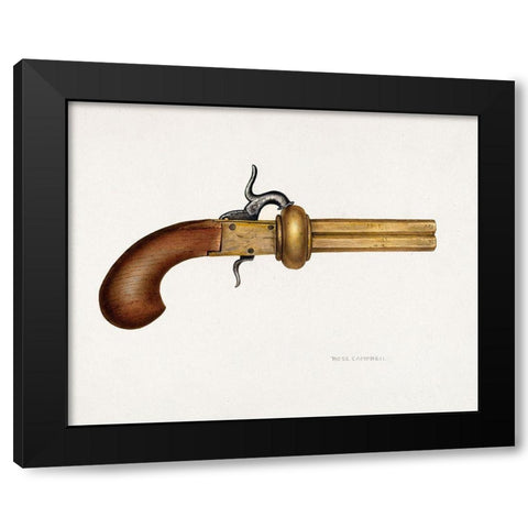 Revolver 1935 Black Modern Wood Framed Art Print by Campbell-Gerke, Rose