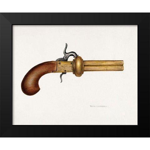 Revolver 1935 Black Modern Wood Framed Art Print by Campbell-Gerke, Rose