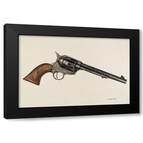 Revolver 1942 Black Modern Wood Framed Art Print with Double Matting by Johnson, Elizabeth