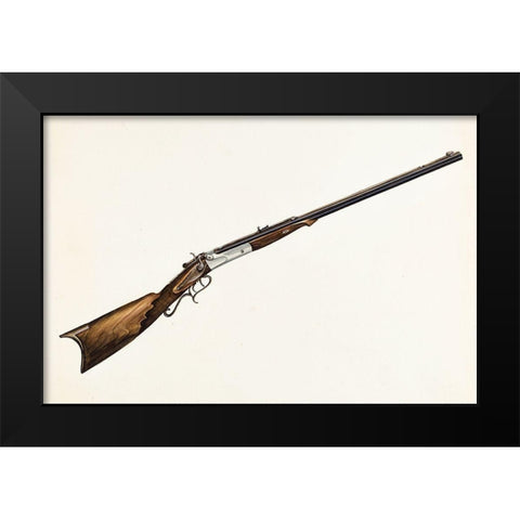 Rifle 1936 Black Modern Wood Framed Art Print by Simon, Natalie