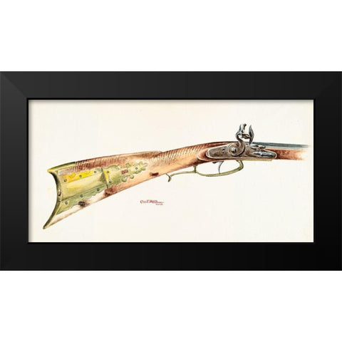 Rifle 1938 Black Modern Wood Framed Art Print by Moss, Charles