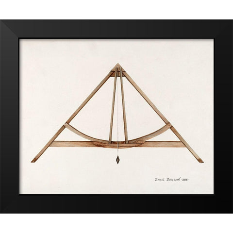 Road Level 1938 Black Modern Wood Framed Art Print by Dougan, Ethel