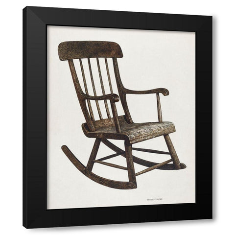 Rocker 1940 Black Modern Wood Framed Art Print with Double Matting by Brown, George C.