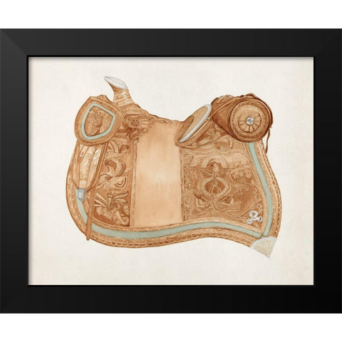 Saddle 1937 Black Modern Wood Framed Art Print by Woods, Ranka S.