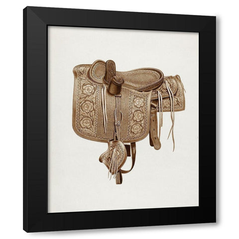 Side Saddle 1937 Black Modern Wood Framed Art Print with Double Matting by Barks, Frank C.