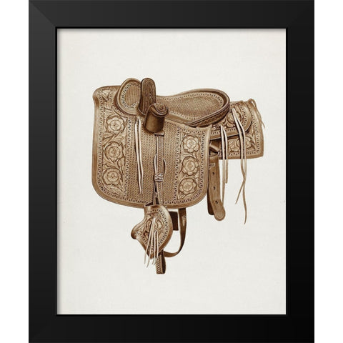 Side Saddle 1937 Black Modern Wood Framed Art Print by Barks, Frank C.