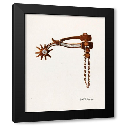 Spur 1935 Black Modern Wood Framed Art Print by Sheckler, Hazel