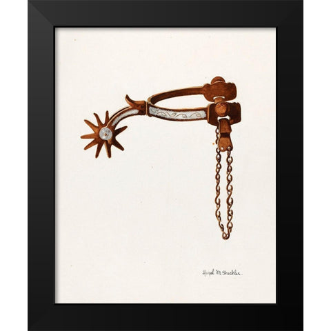 Spur 1935 Black Modern Wood Framed Art Print by Sheckler, Hazel