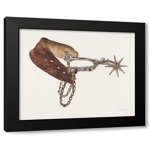 Spur 1937 Black Modern Wood Framed Art Print by Voris, Vera Van