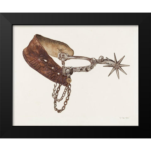 Spur 1937 Black Modern Wood Framed Art Print by Voris, Vera Van