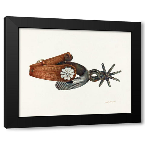 Spur 1938 Black Modern Wood Framed Art Print with Double Matting by Taylor, Robert W.R.