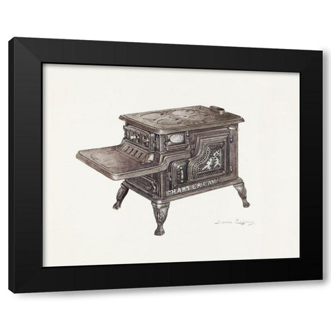Stove 1940 Black Modern Wood Framed Art Print with Double Matting by Erganian, Sarkis