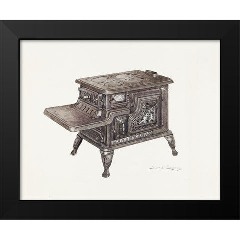 Stove 1940 Black Modern Wood Framed Art Print by Erganian, Sarkis