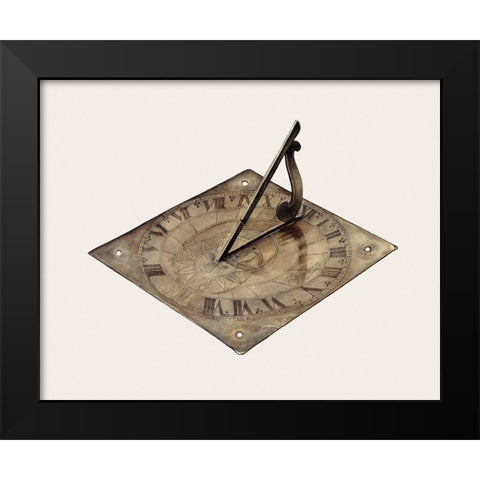 Sun Dial 1938 Black Modern Wood Framed Art Print by Chomyk, Michael