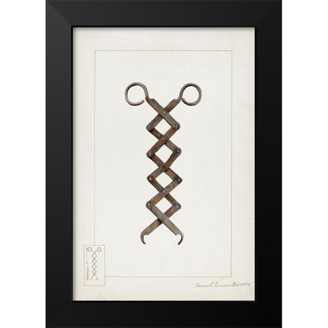 Tongs 1937 Black Modern Wood Framed Art Print by Fineman, Samuel