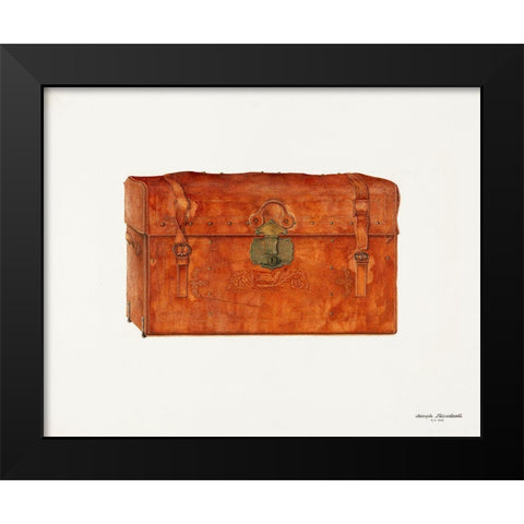 Trunk 1940 Black Modern Wood Framed Art Print by Ficcadenti, Joseph