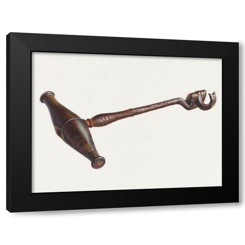 Turn Key Tooth Extractor 1938 Black Modern Wood Framed Art Print with Double Matting by Henderer, Regina