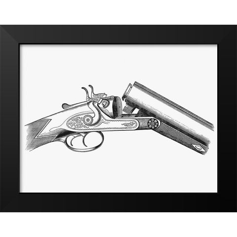 Vintage Gun Black Modern Wood Framed Art Print by Burley, S.W.