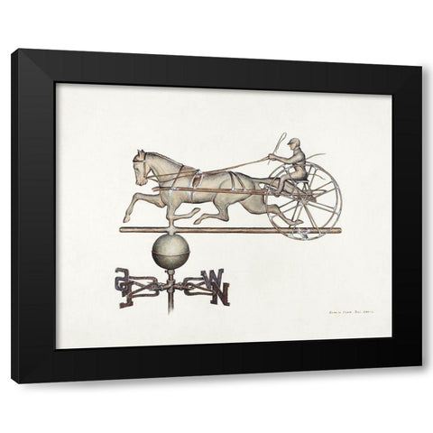 Weather Vane 1939 Black Modern Wood Framed Art Print by Ford, Samuel W.