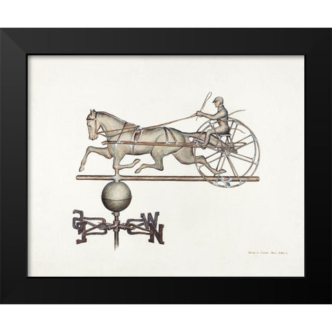 Weather Vane 1939 Black Modern Wood Framed Art Print by Ford, Samuel W.