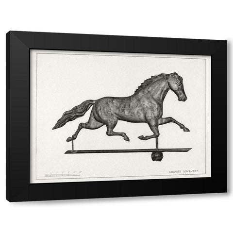 Weather Vane Finial 1937 Black Modern Wood Framed Art Print with Double Matting by Sovensky, Isidore