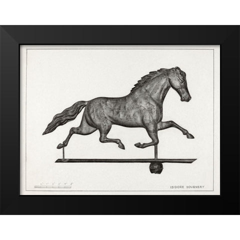 Weather Vane Finial 1937 Black Modern Wood Framed Art Print by Sovensky, Isidore