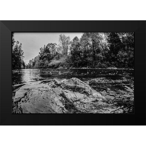 Big Escambia Creek in the Poarch Band of Creek Indians Black Modern Wood Framed Art Print by Alabama Picture Archive