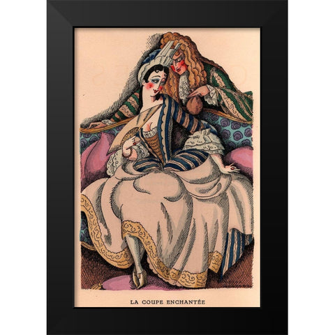 The Enchanted Cup Black Modern Wood Framed Art Print by Wegener, Gerda