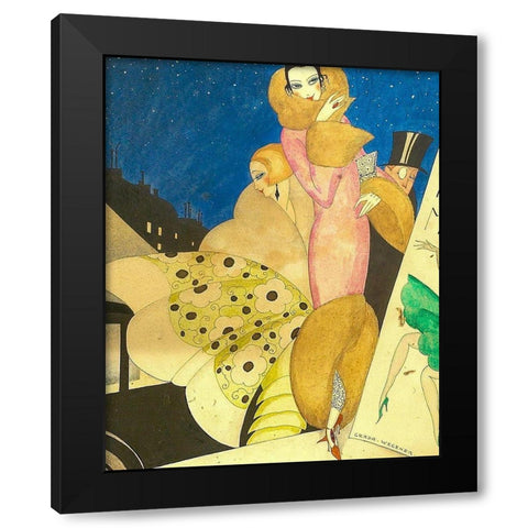 The Premiere Black Modern Wood Framed Art Print by Wegener, Gerda